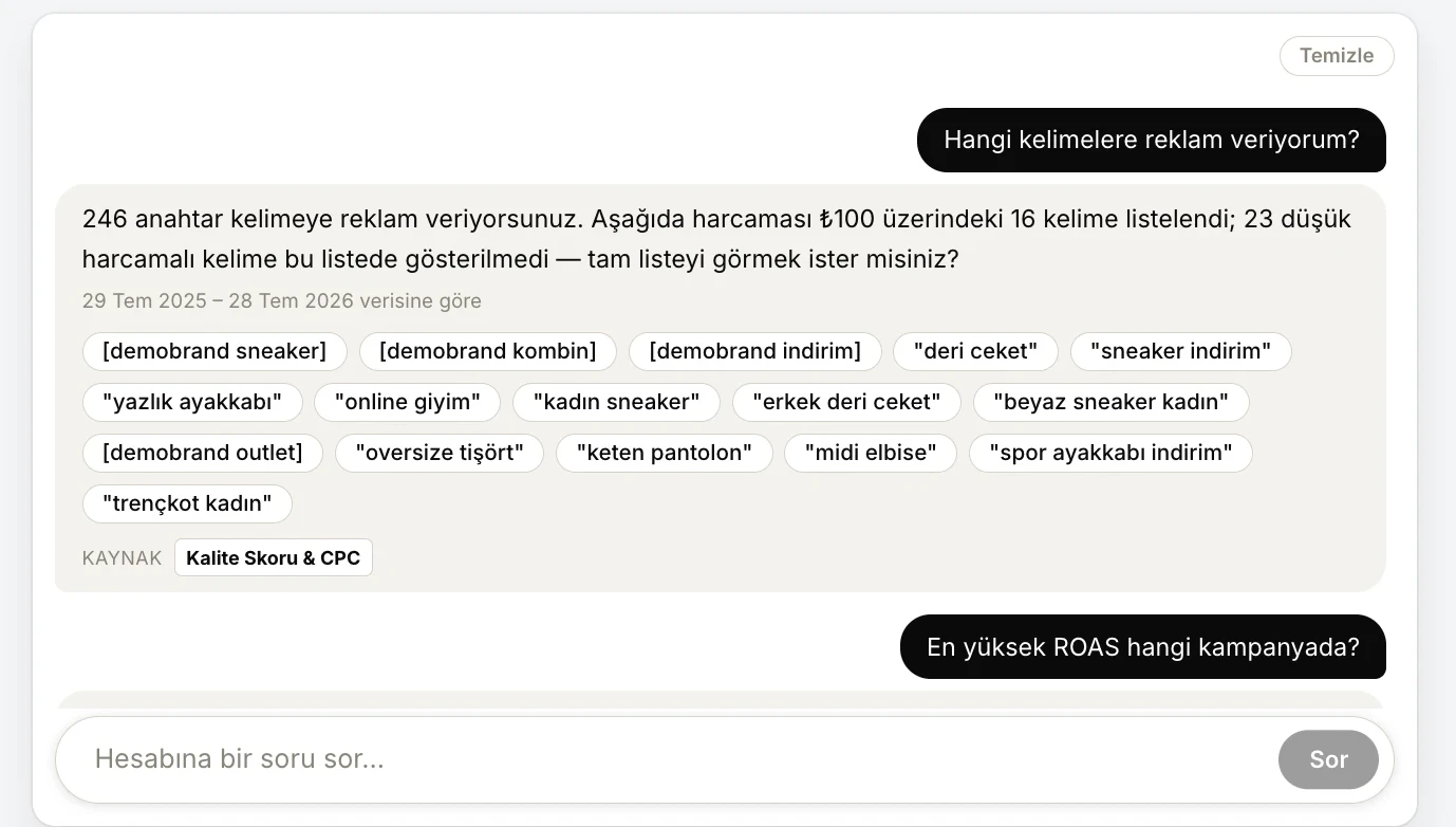 d-lens · hesabınla konuş