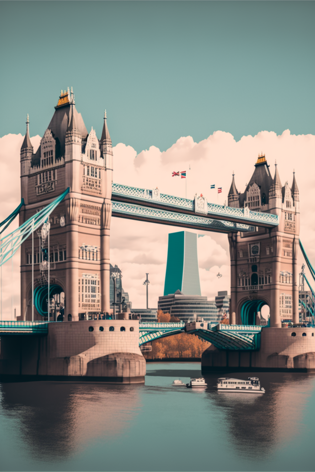 Achilles london contemporary travel poster in pastel colours wi 76a3e907 3098 4080 a3e4 282d9333dc58