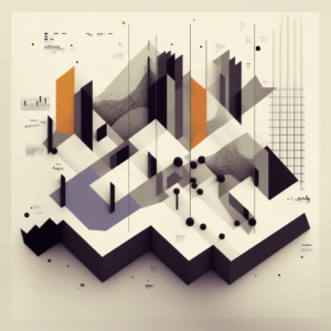 LMabley A complex graphic musical score map with isometric geom 3c9039d3 0f4a 40e7 96d5 3b70a9c39ae9