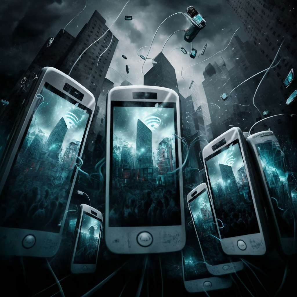 Moggli phones take over the world darl futuristic abstract 5b1393c3 67f5 4f50 b3e3 daac022042ac