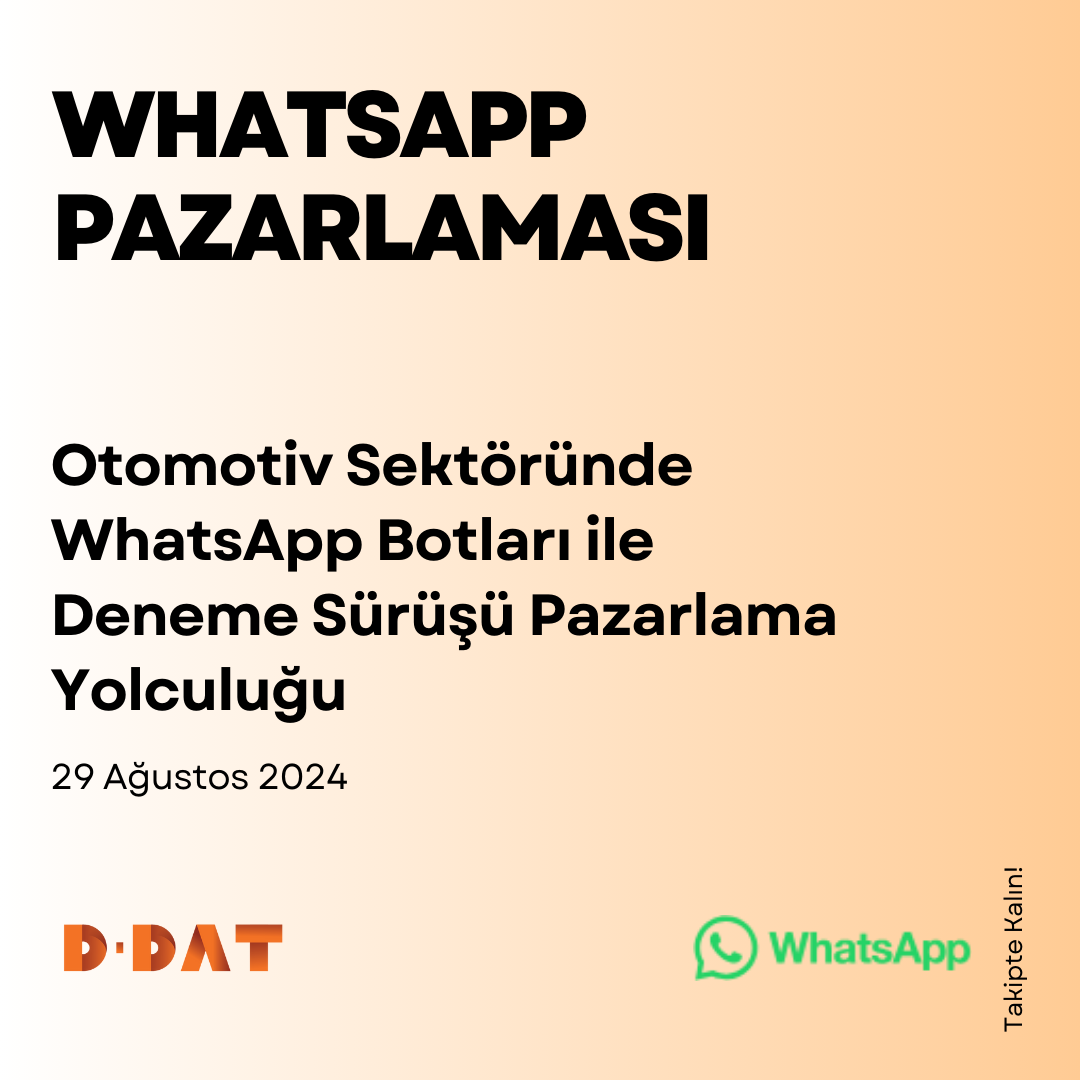 Otomotiv Sektöründe WhatsApp Botları ile Deneme Sürüşü Pazarlama Yolculuğu